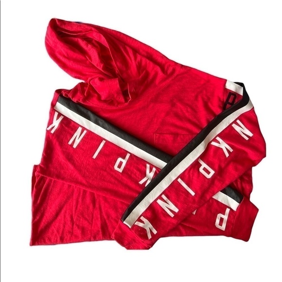 VICTORIA Secret Pink. Hoodie Top. Red. Missing string from hood - Picture 1 of 1